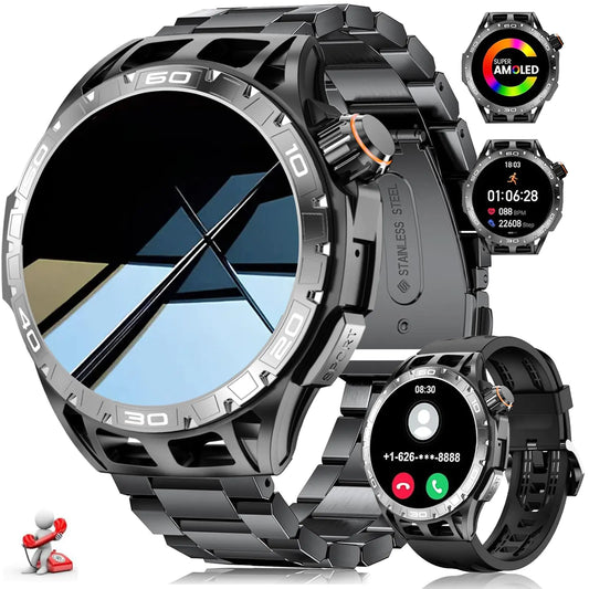LAKEYLOYI Tactical Smartwatch - Military Grade, Call Enabled, Waterproof